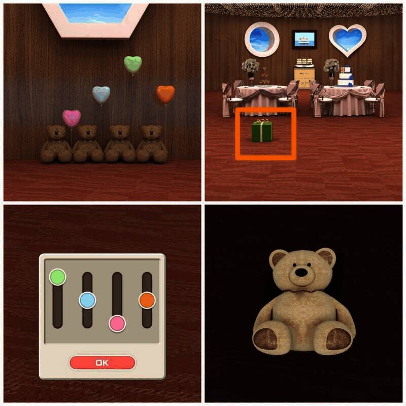 根据气球高度开绿盒得玩具熊