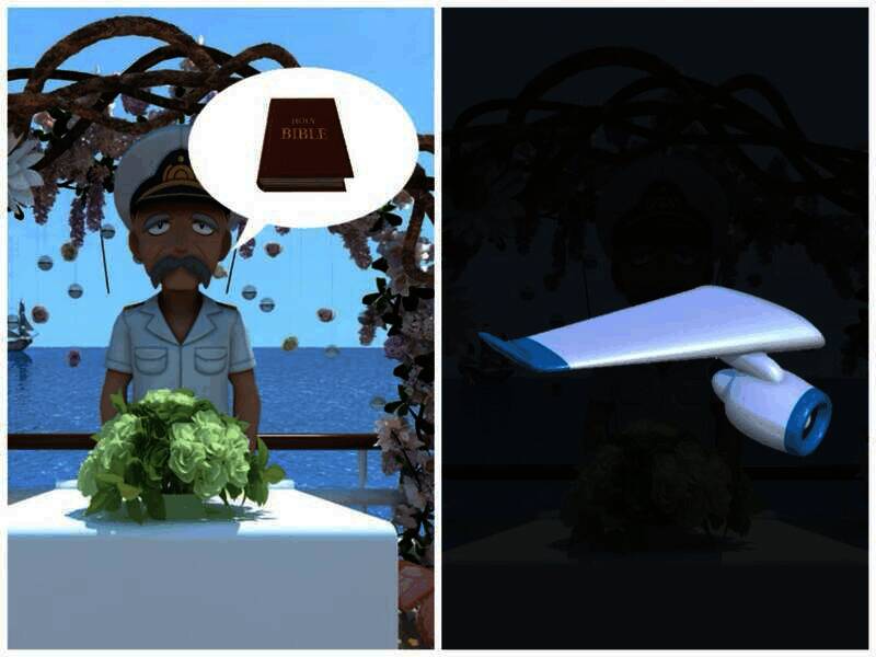 送圣经给司仪得机翼