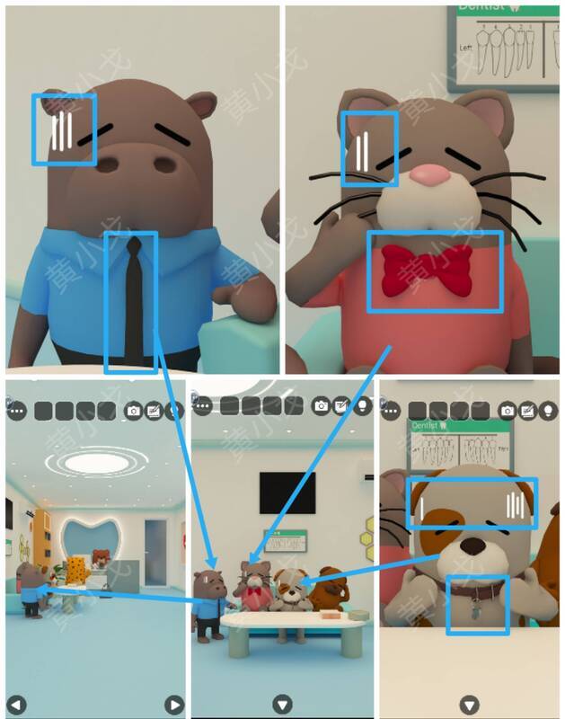 三位等待客人的特写图