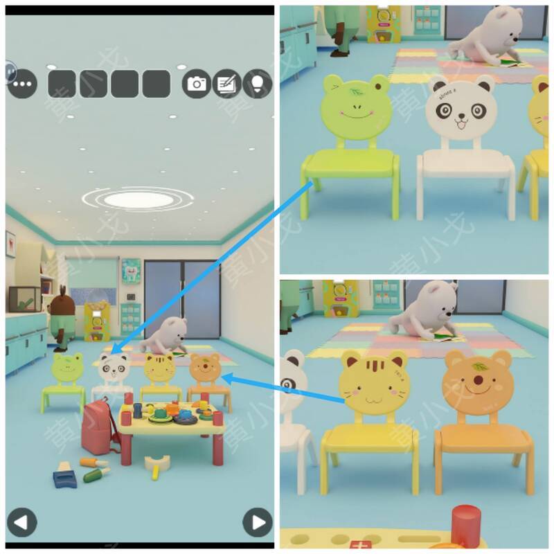 儿童椅子图案线索图