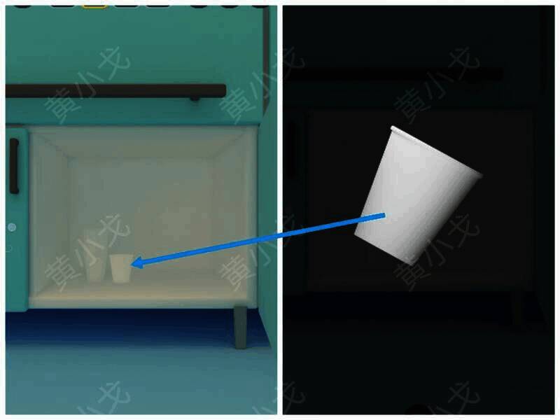 打开柜子获得一次性杯子图