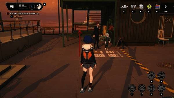 再次按照红色箭头前进画面