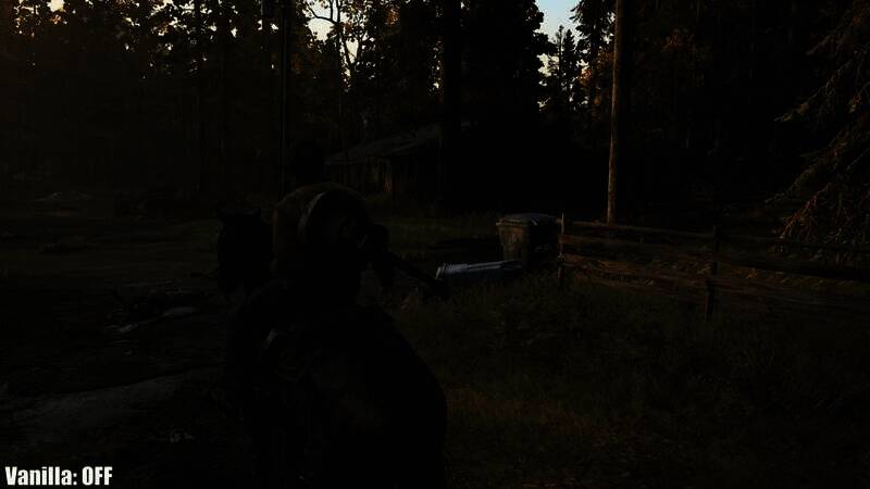 《最后的生还者2：重制版》默认画质与开启光追MOD画质对比图11