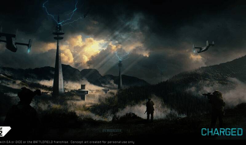 Emad Alden创作的《战地》风格画