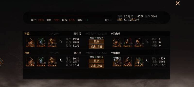 单开九级地数据展示图片