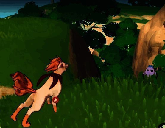 轻风山山坡场景图片