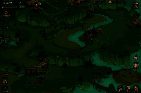 鱼溪村建筑位置示意图