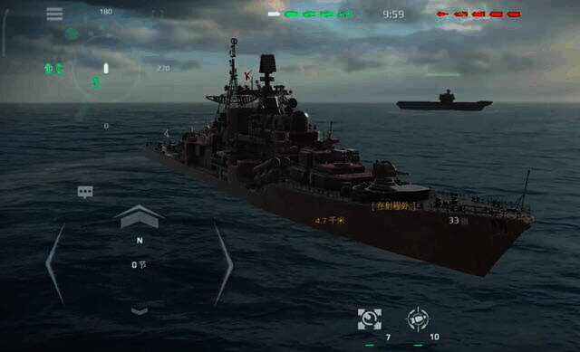 乌沙科夫号在复杂地形中的作战场景图