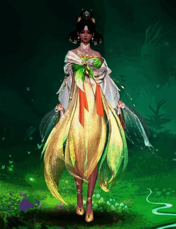 少女穿着烟柳画桥时装正面图