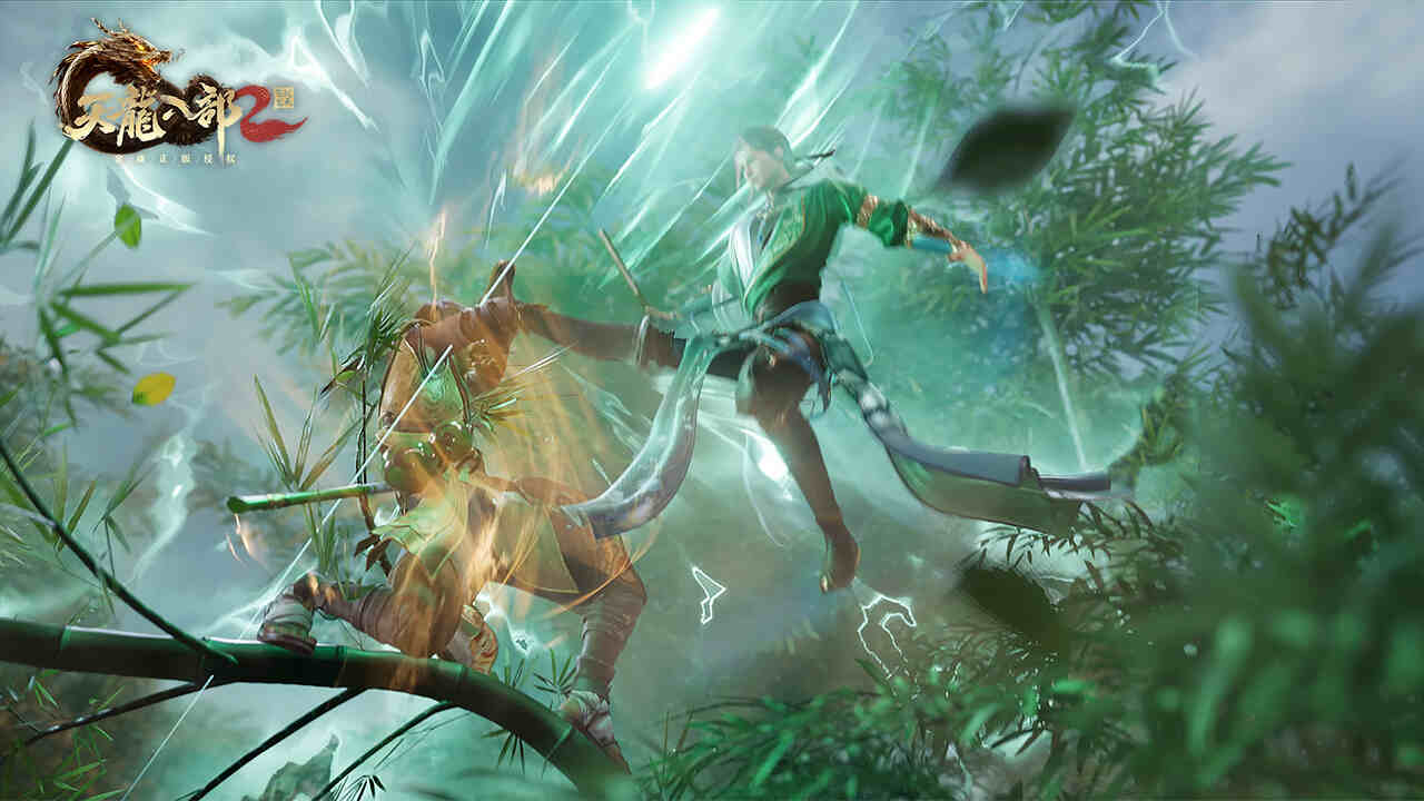 《天龙八部2：飞龙战天》竹林激斗画面