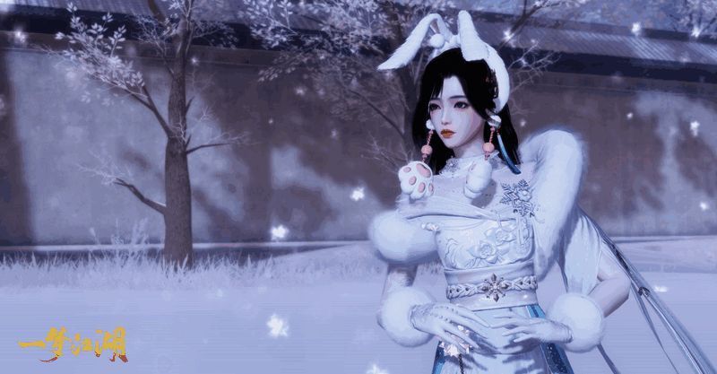 《一梦江湖》兔耳发箍头挂绒绒图