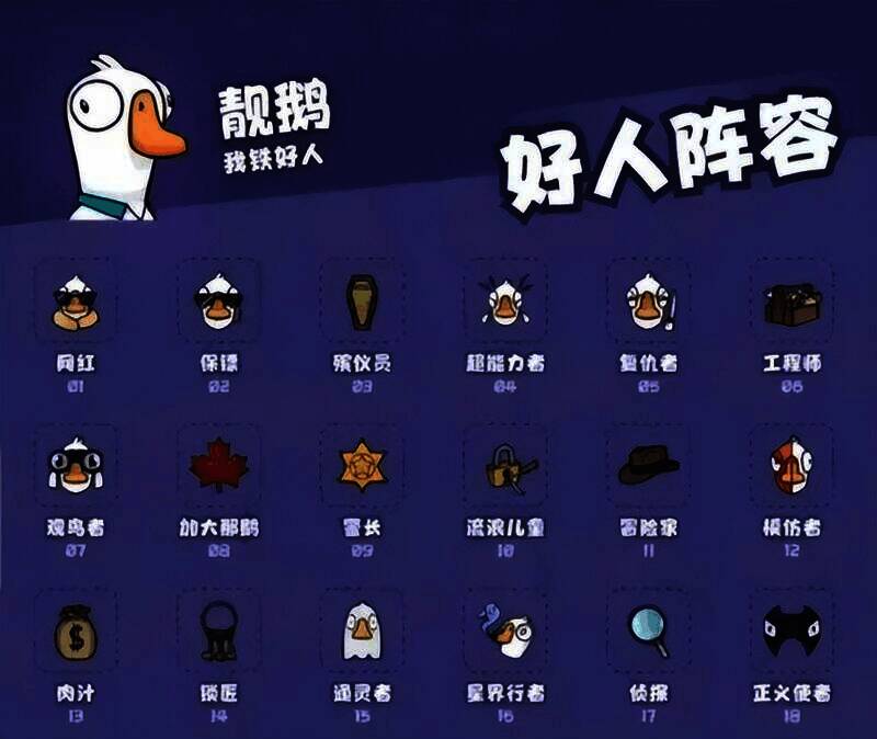 好人阵容角色展示