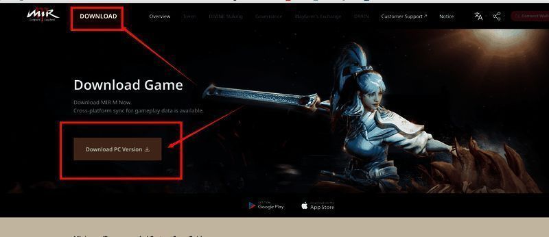 在官网下载传奇M PC客户端步骤图