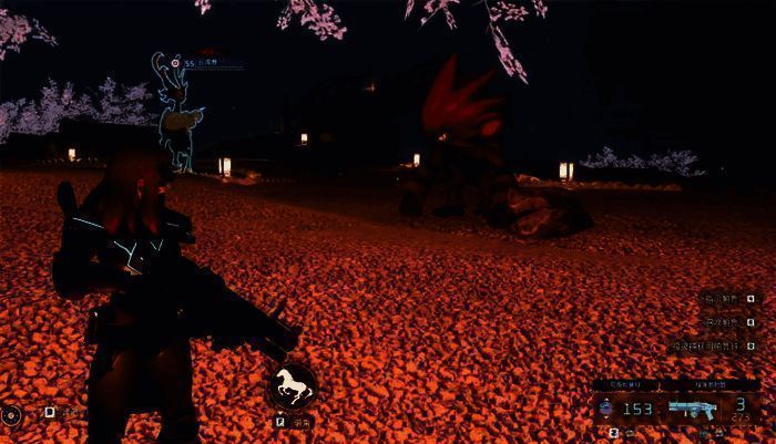 幻兽帕鲁石掌猿及海滩场景图