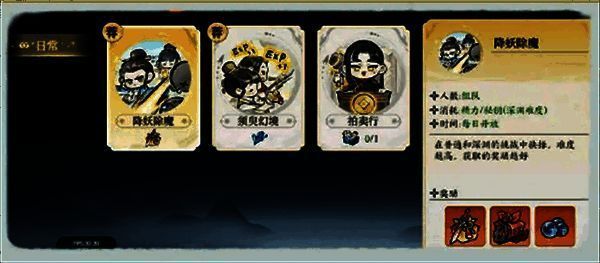 《掌门下山》活动资源产出相关示意图