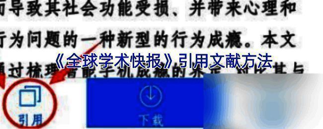 全球学术快报引用文献相关界面示意图1
