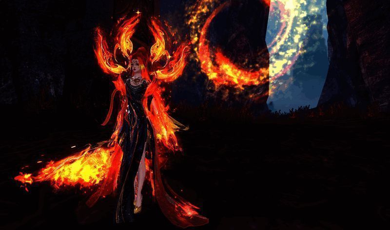 九天真炎女款时装在巴蜀弈剑听雨阁的展示图1