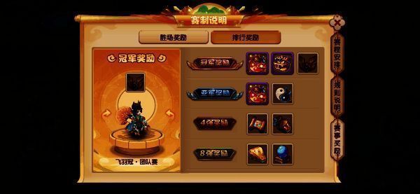 《梦幻西游》手游第五届团队争霸赛不同等级服务器奖励展示图