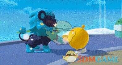 蛋仔与暗系艾比星云狮亲密互动画面1