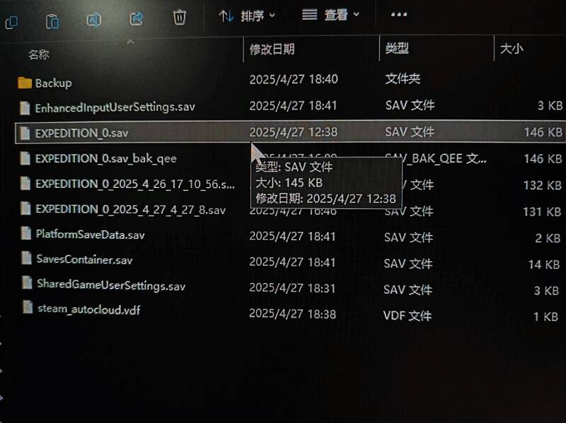 存档文件操作示意图3