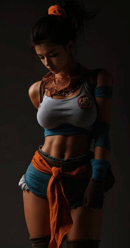 AI生成的《龙珠》Coser不同角度图片3