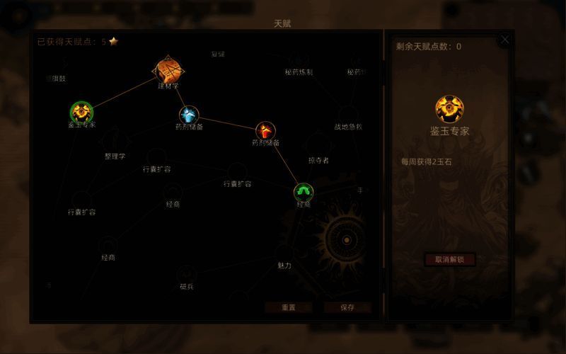 天赋点选择界面画面