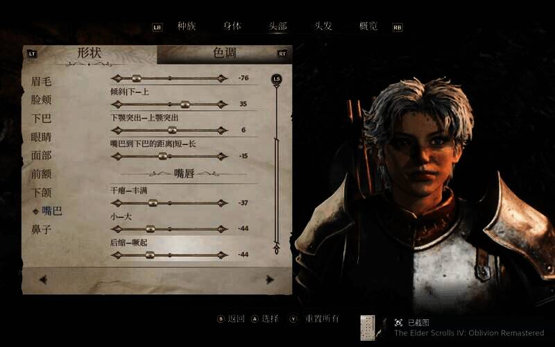 《上古卷轴4:湮灭重制版》捏脸参考图12