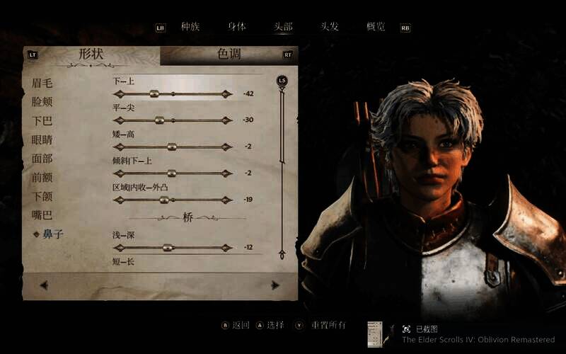 《上古卷轴4:湮灭重制版》捏脸参考图13