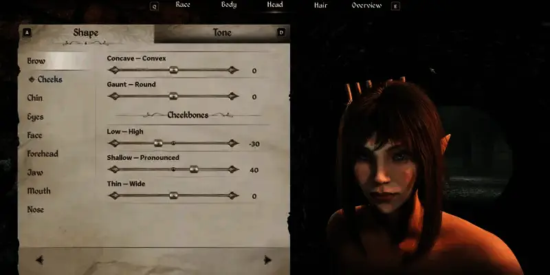 木精灵脸颊捏脸参考图