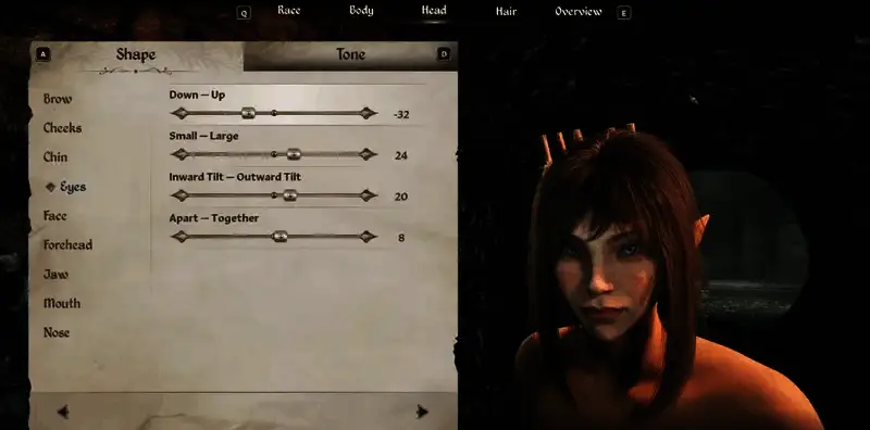 木精灵眼睛捏脸参考图