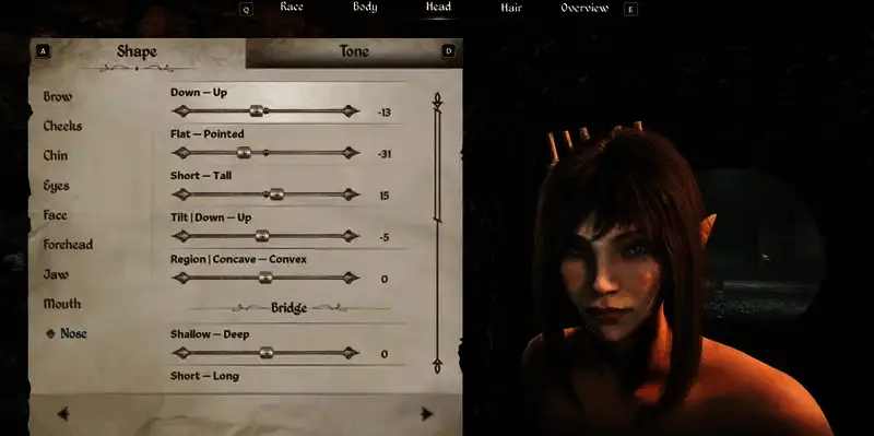 木精灵鼻子捏脸参考图