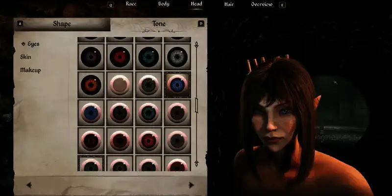 木精灵眼瞳捏脸参考图