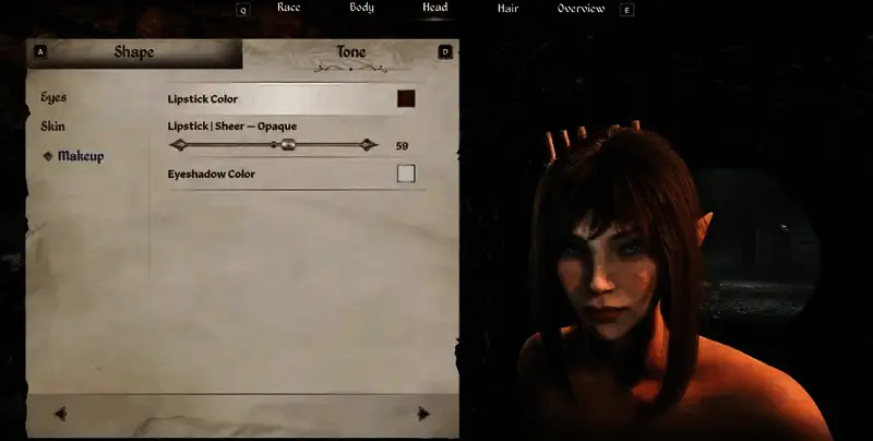 木精灵妆容捏脸参考图