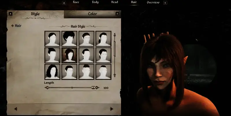 木精灵头发(模组内容)捏脸参考图