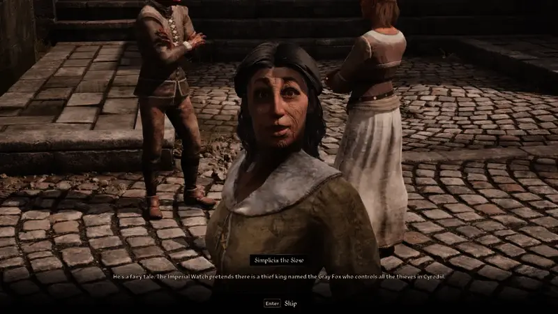 《上古卷轴4:重制版》与市民交谈画面1