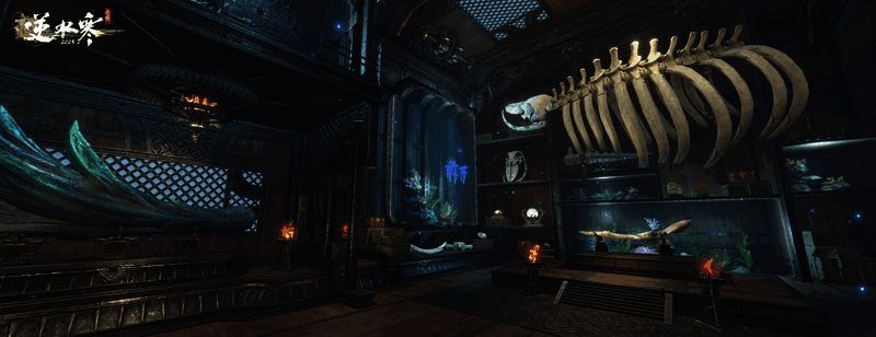 逆水寒手游逐浪湾沧澜舰内部构造景象二