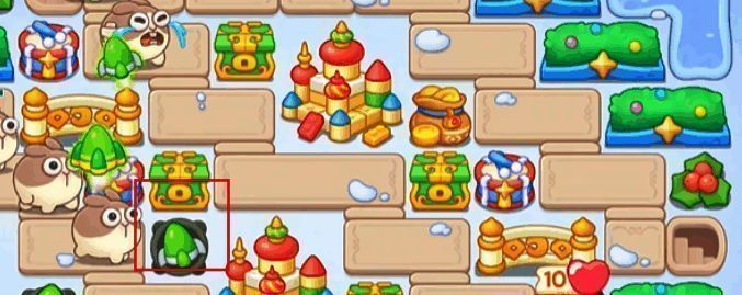 《保卫萝卜4》胡桃夹子第41关往中下方放置飞弹炮塔画面