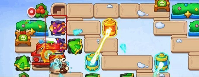 《保卫萝卜4》胡桃夹子第41关在右上方放置烟花炮塔画面