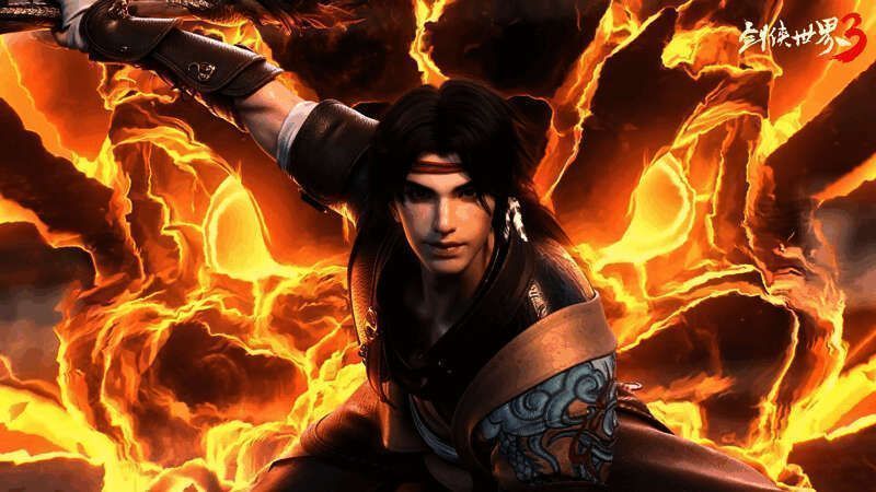 丐帮弟子舞动降龙棍的英姿