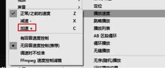 PotPlayer选择特定倍速图片