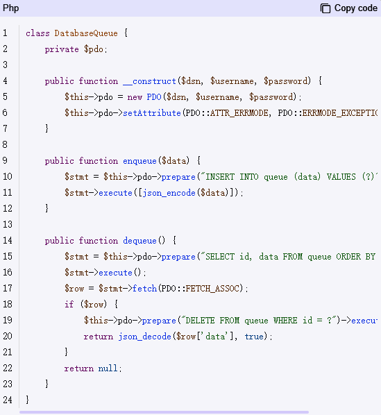 PHP数据库实现队列相关图片