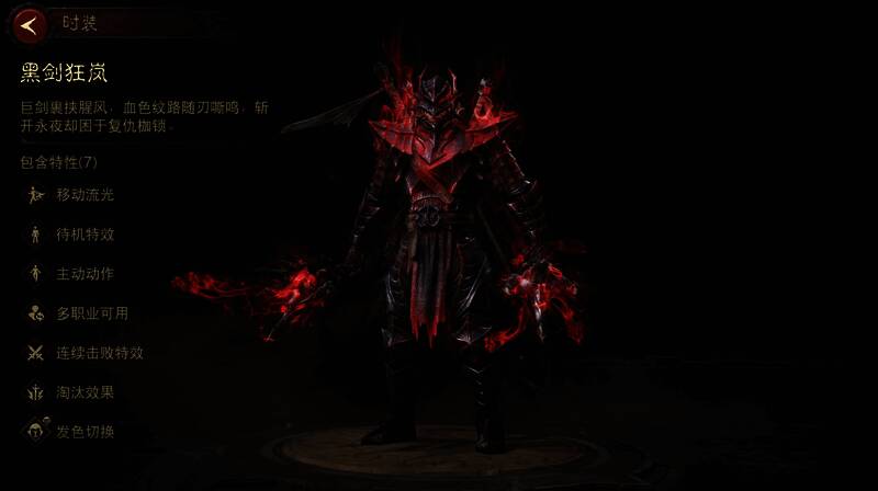 黑剑狂岚时装展示图