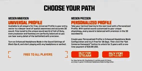 《使命召唤:黑色行动6》音效增强服务相关宣传画面2