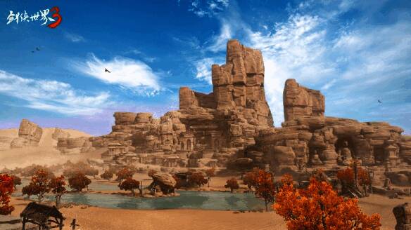 剑侠世界3龙门荒漠地图展示图