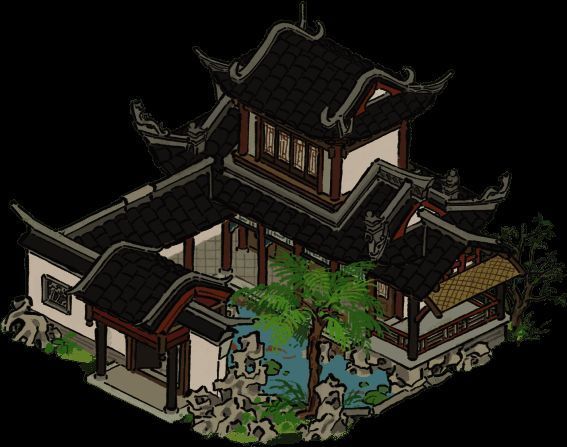 绍兴府新建筑及商行画面