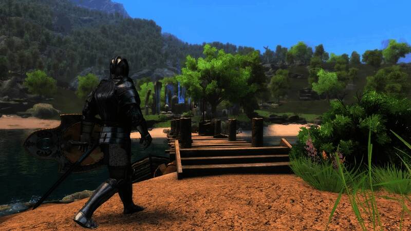 《上古卷轴5》Mod“Skyblivion”展示的黄金海岸景观图