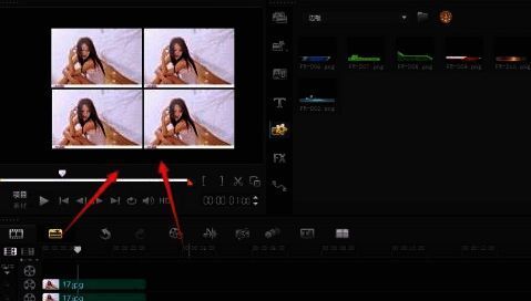 会声会影调整电视墙位置的操作图片