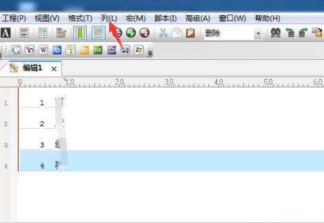 UltraEdit菜单中列选项的界面图