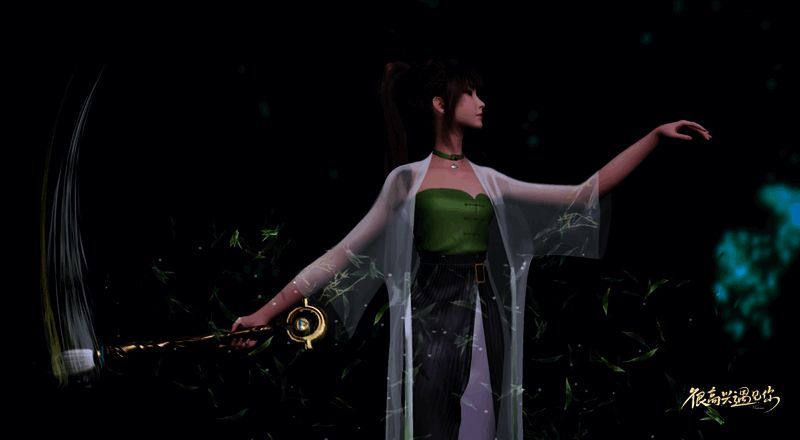 郁可唯与虚拟人婉儿舞台表演画面