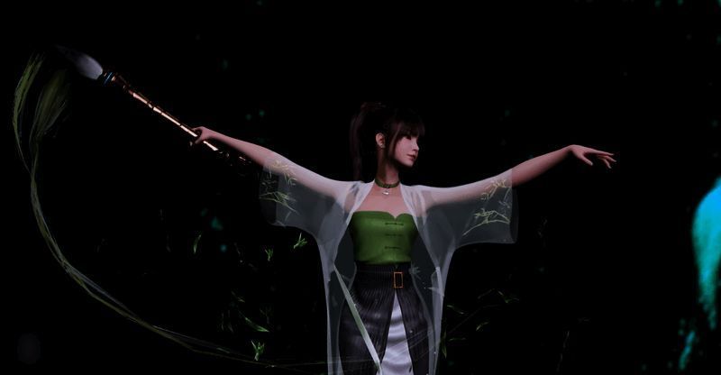 虚拟人婉儿舞台亮相画面